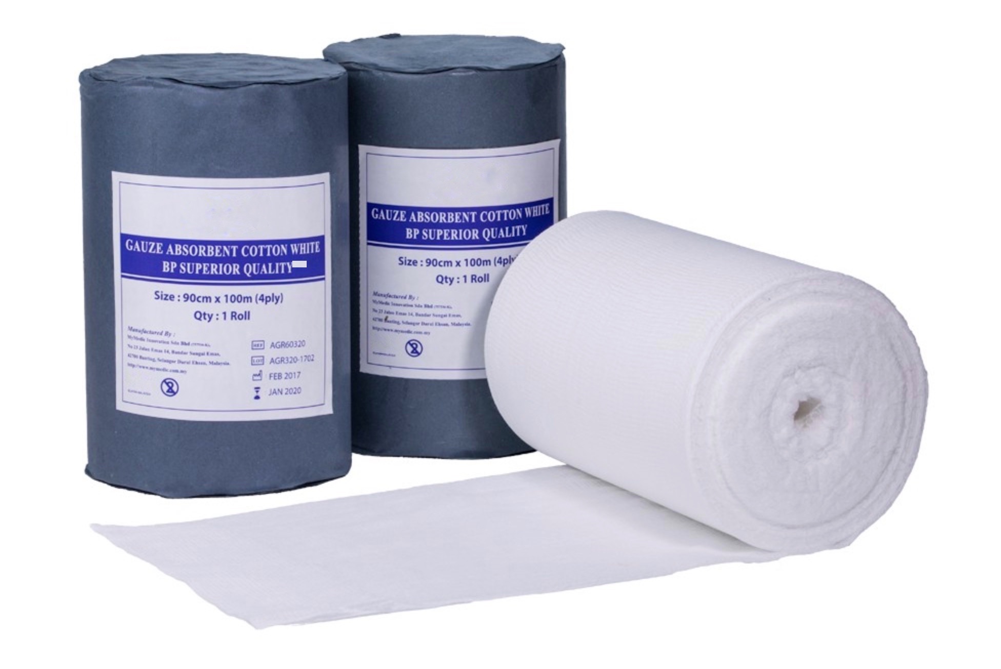 ISO-zugelassene medizinische Verbandsrolle aus steriler, saugfähiger Baumwollgaze zum Einmalgebrauch